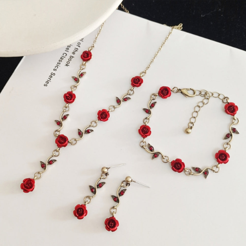 1 Set Women Rose Earrings Kit Jewelry Accessories Image 2