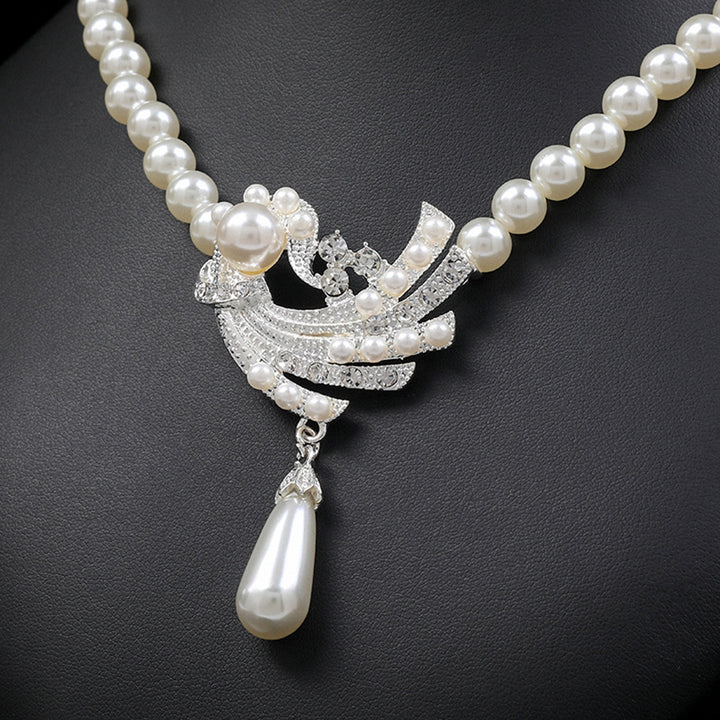 1 Set Women Earrings Pearl Necklace Jewelry Accessory Image 11