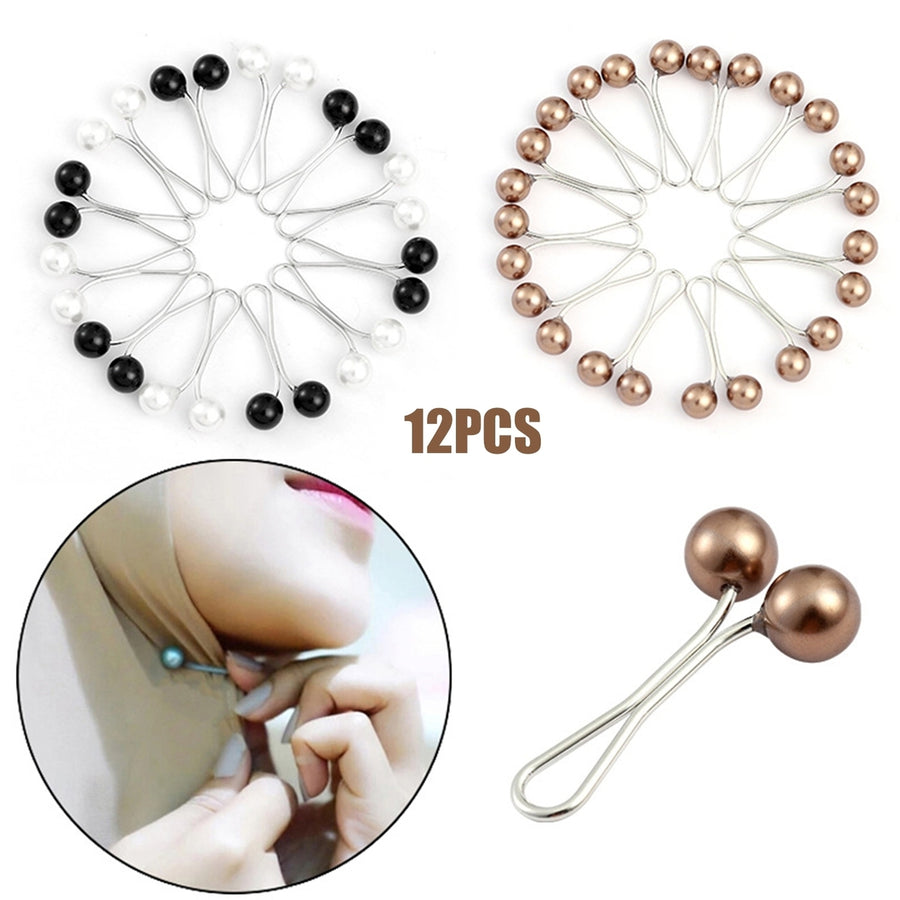 12Pcs Scarf Brooch Pins Vibrant Secure Clips for Female Image 1