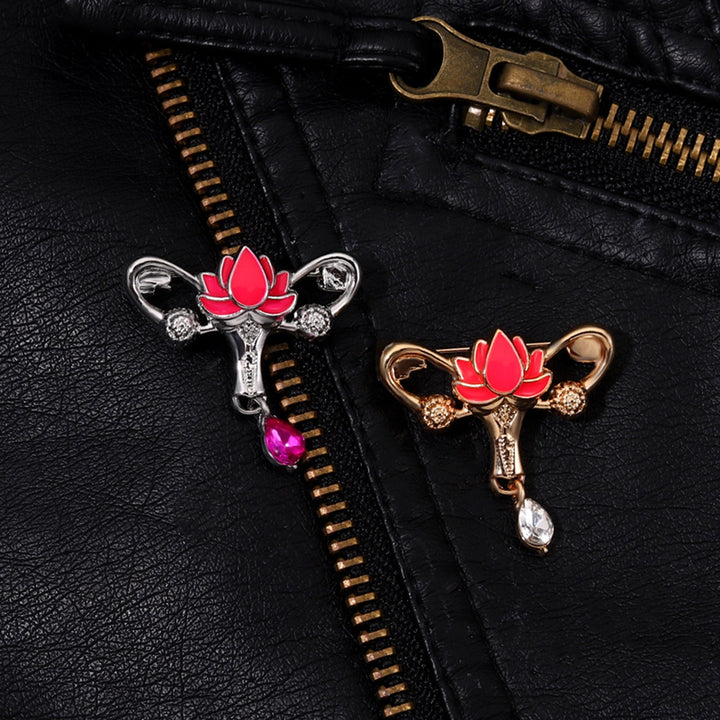 Flower Brooch Rhinestone Pendant Hollow Personality Backpack Decoration Women Men Business Suit Lapel Pin Fashion Image 10