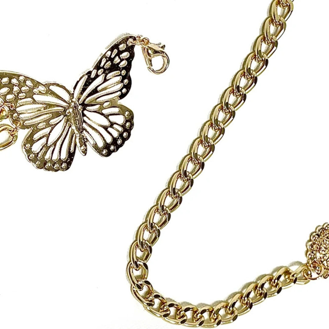 Butterfly Waist Chain Attractive Fine Workmanship Practical All-Match Fashionable Adjustable Aluminum Metal Butterfly Image 11