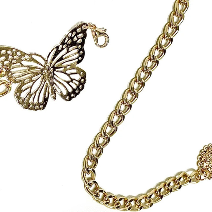 Butterfly Waist Chain Attractive Fine Workmanship Practical All-Match Fashionable Adjustable Aluminum Metal Butterfly Image 11