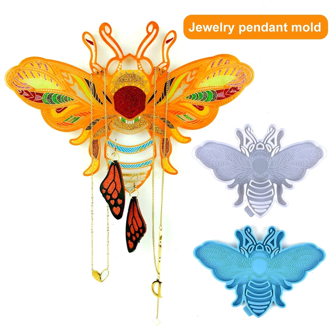 Epoxy Mold Multi-purpose Easy to Clean Non-stick DIY Decorative Bee Jewelry Pendant Epoxy Resin Mold Kids Craft Tool Image 4