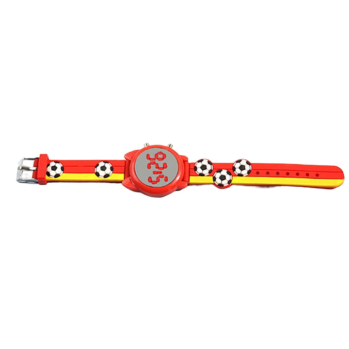 Electronic Watch LED Round Soft Band Adjustable Gift Boys Girls Unisex Cartoon Sun Moon Rainbow Strap Kids Watch Image 3