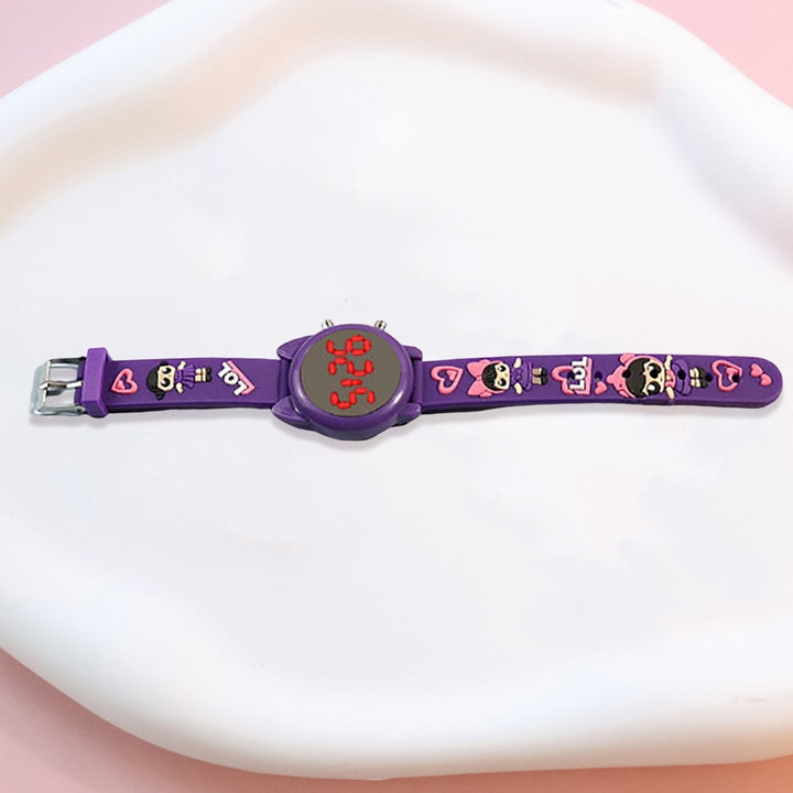 Electronic Watch LED Round Soft Band Adjustable Gift Boys Girls Unisex Cartoon Sun Moon Rainbow Strap Kids Watch Image 10