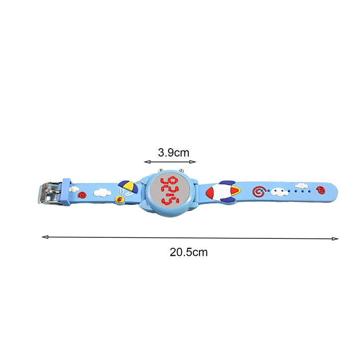 Electronic Watch LED Round Soft Band Adjustable Gift Boys Girls Unisex Cartoon Sun Moon Rainbow Strap Kids Watch Image 11