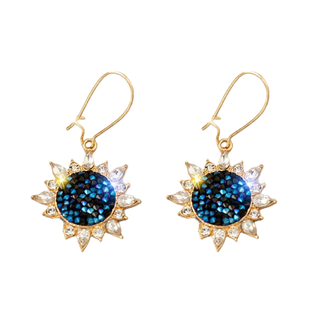 1 Pair Dangle Earrings Heart Rhinestones Jewelry Korean Style Faux Pearls Stud Earrings Birthday Gifts Image 7