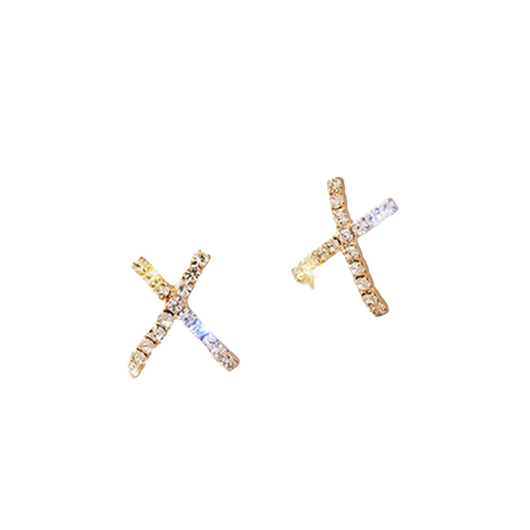 1 Pair Dangle Earrings Heart Rhinestones Jewelry Korean Style Faux Pearls Stud Earrings Birthday Gifts Image 9