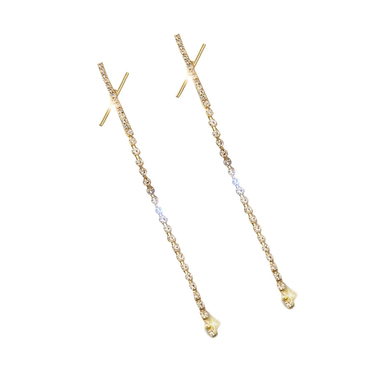 1 Pair Dangle Earrings Heart Rhinestones Jewelry Korean Style Faux Pearls Stud Earrings Birthday Gifts Image 10