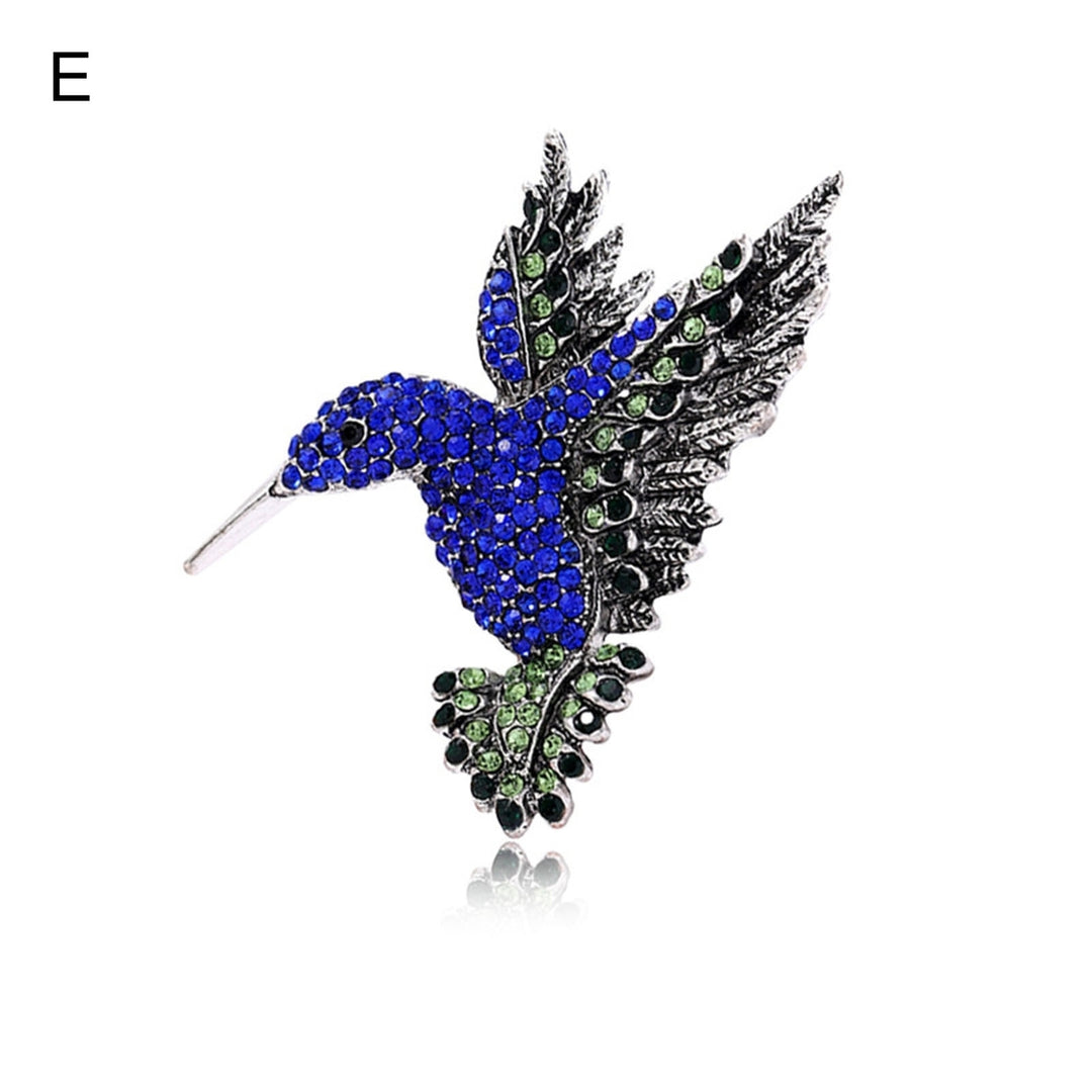 Brooch Pin Hummingbird Colored Rhinestone Accessory Exquisite Long Lasting Lapel Brooch Clothes Decor Image 6