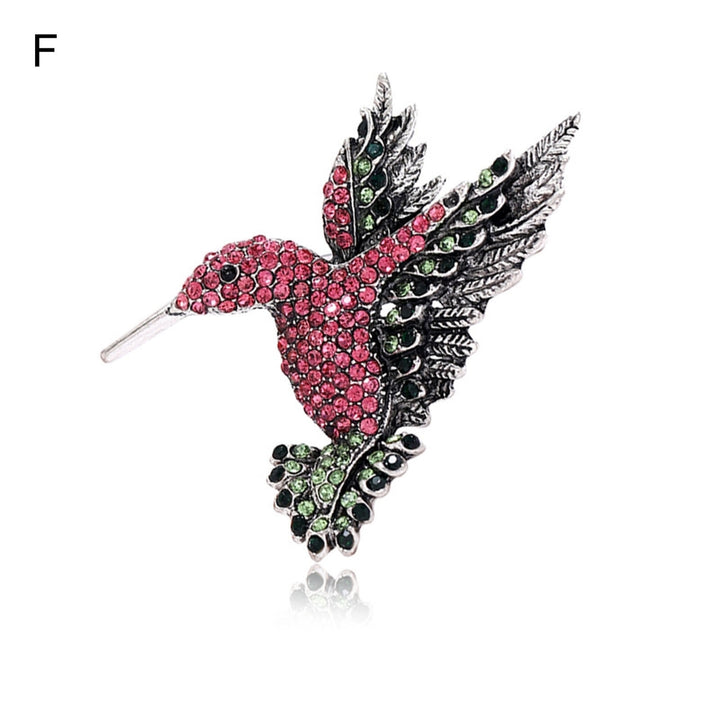Brooch Pin Hummingbird Colored Rhinestone Accessory Exquisite Long Lasting Lapel Brooch Clothes Decor Image 7