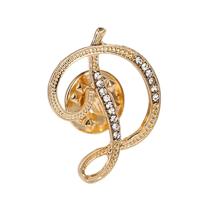 Badge Pin Shiny Rhinestones High Gloss Geometric Personality Dress Up Jewelry 26 English Letters Lapel Pin Women Jewelry Image 1