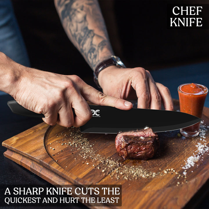 Stainless Steel Knife of 7 Piece -Multi-Use Kitchen Knives Set - Steak KnivesCheese Knife - Pizza KnifeBread Image 4