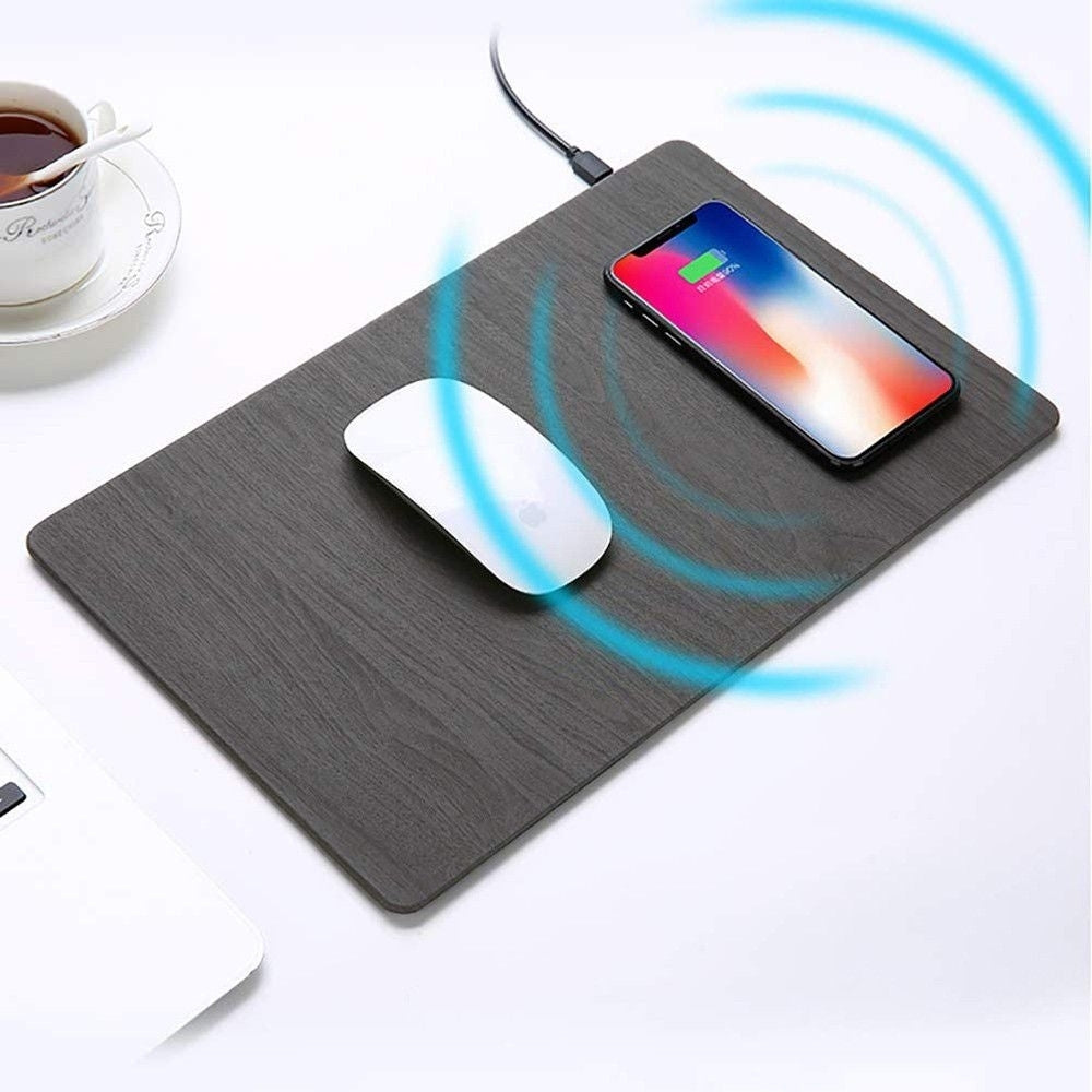 2 in 1 Wireless Charger Mouse Pad - Black Image 2