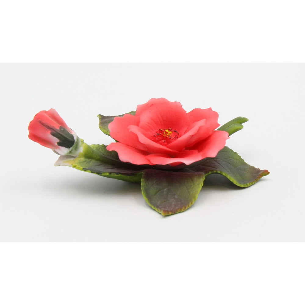 Ceramic Maroon Wild Rose Flower FigurineHome DcorMomFarmhouse Kitchen Dcor, Image 2