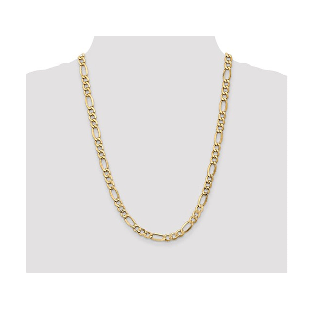 Figaro Chain Necklace in 14K Yellow Gold 24 Inches (7.30 mm) Image 2