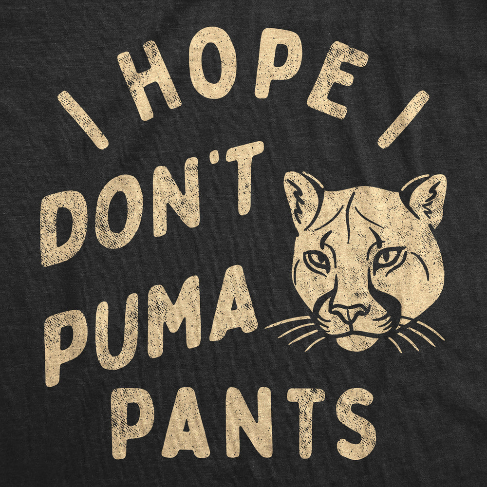 I Hope I Dont Puma Pants Baby Bodysuit Funny Cougar Pooping Joke Jumper For Infants Image 2