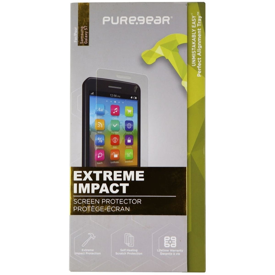 PureGear Extreme Impact Screen Protector Kit for Samsung Galaxy S7 - Clear Image 1