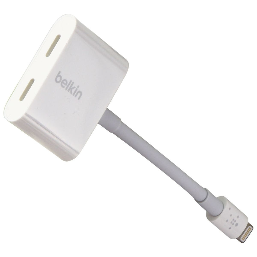 Belkin RockStar Series Audio and Charge Adapter for Apple iPhones (MFI) - White Image 1