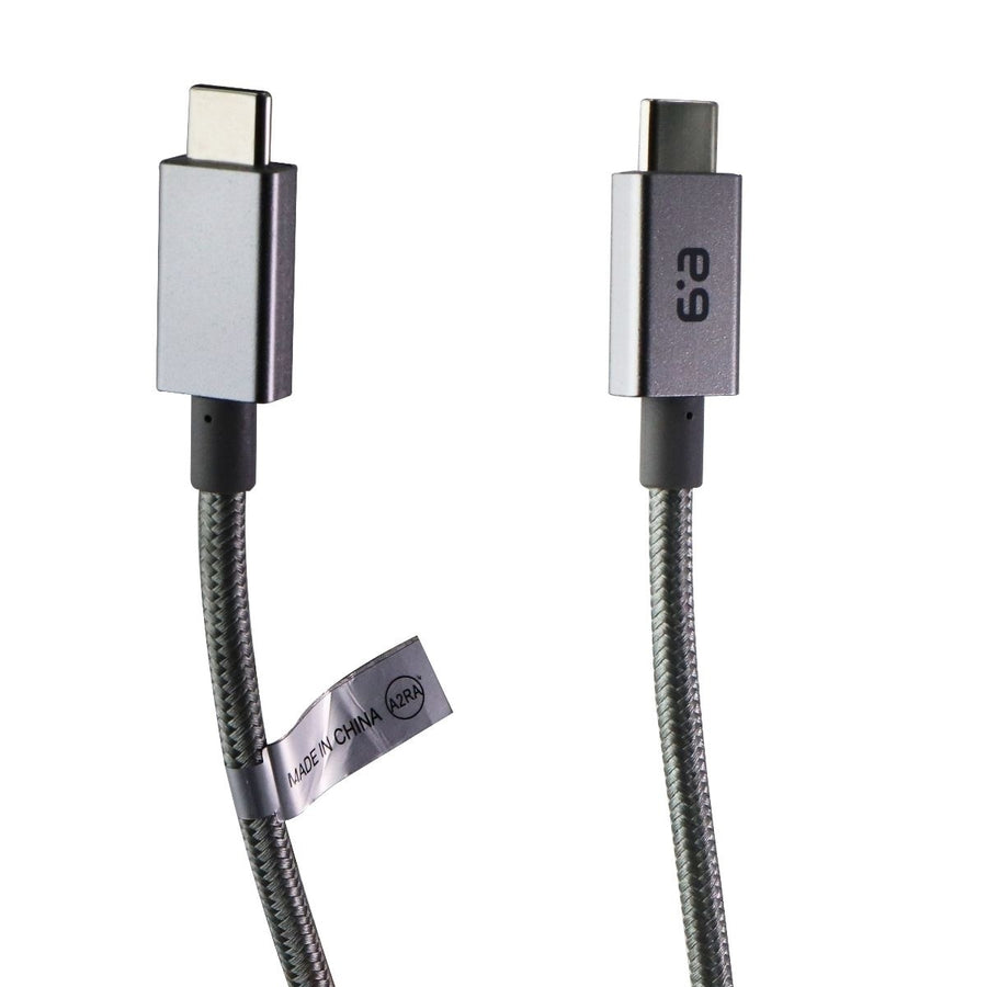 PureGear 10-Foot Braided USB-C to USB-C Charging Cable - Metallic Space Gray Image 1