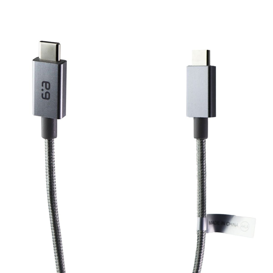 PureGear 4-Foot Braided (USB-C) to (USB-C) Charging Cable - Gray Image 1