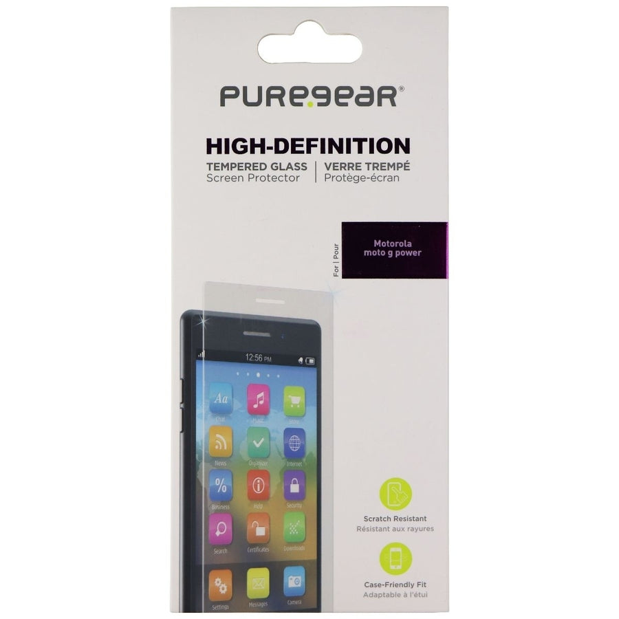 PureGear High-Definition Tempered Glass Screen Protector for Moto G Power Image 1
