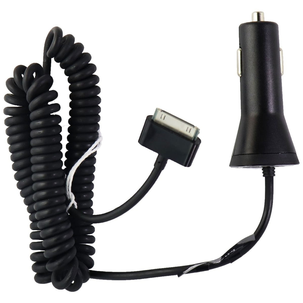 Verizon 9-Ft Coiled Cable Vehicle Charger for Samsung Galaxy Tab 30-Pin - Black Image 2