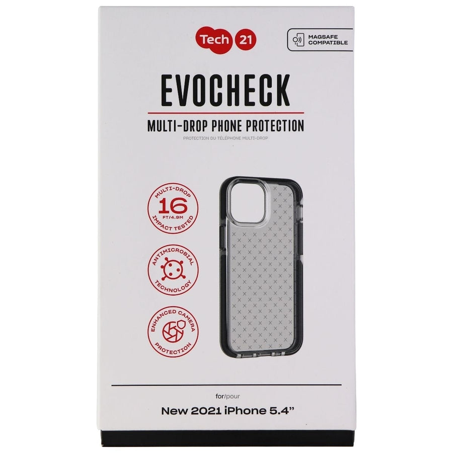 Tech21 Evo Check Series Flexible Gel Case for Apple iPhone 13 mini - Black Image 1
