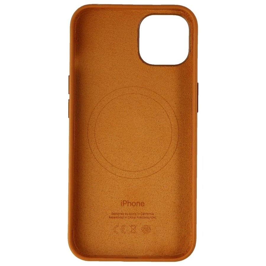 Apple Leather Case for MagSafe for Apple iPhone 13 - Golden Brown Image 1