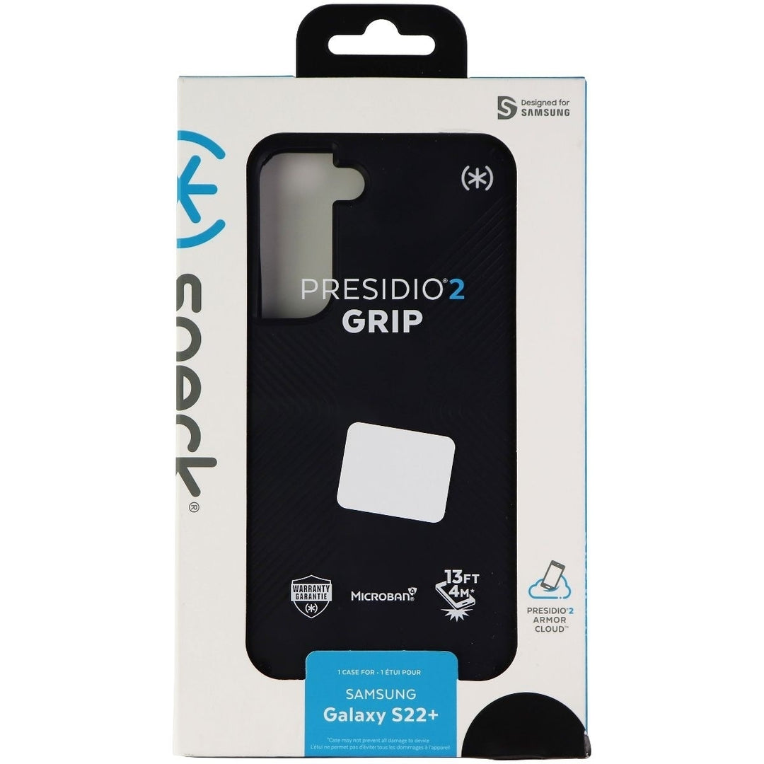 Speck Presidio2 Grip Case for Samsung Galaxy (S22+) - Black/Black/White Image 4