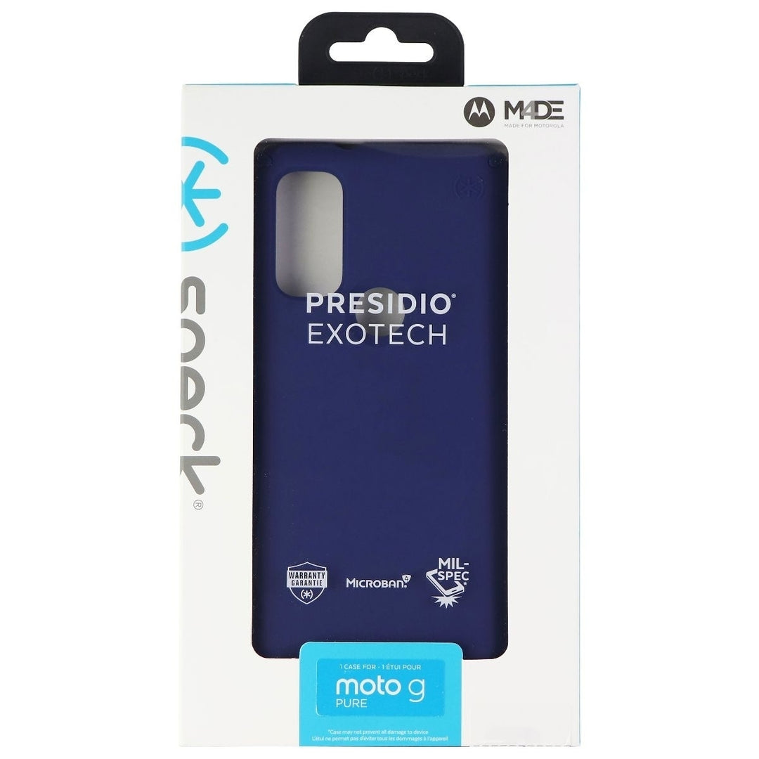 Speck Presidio Exotech Series Flexible Case for Moto G Pure Smartphone - Blue Image 4