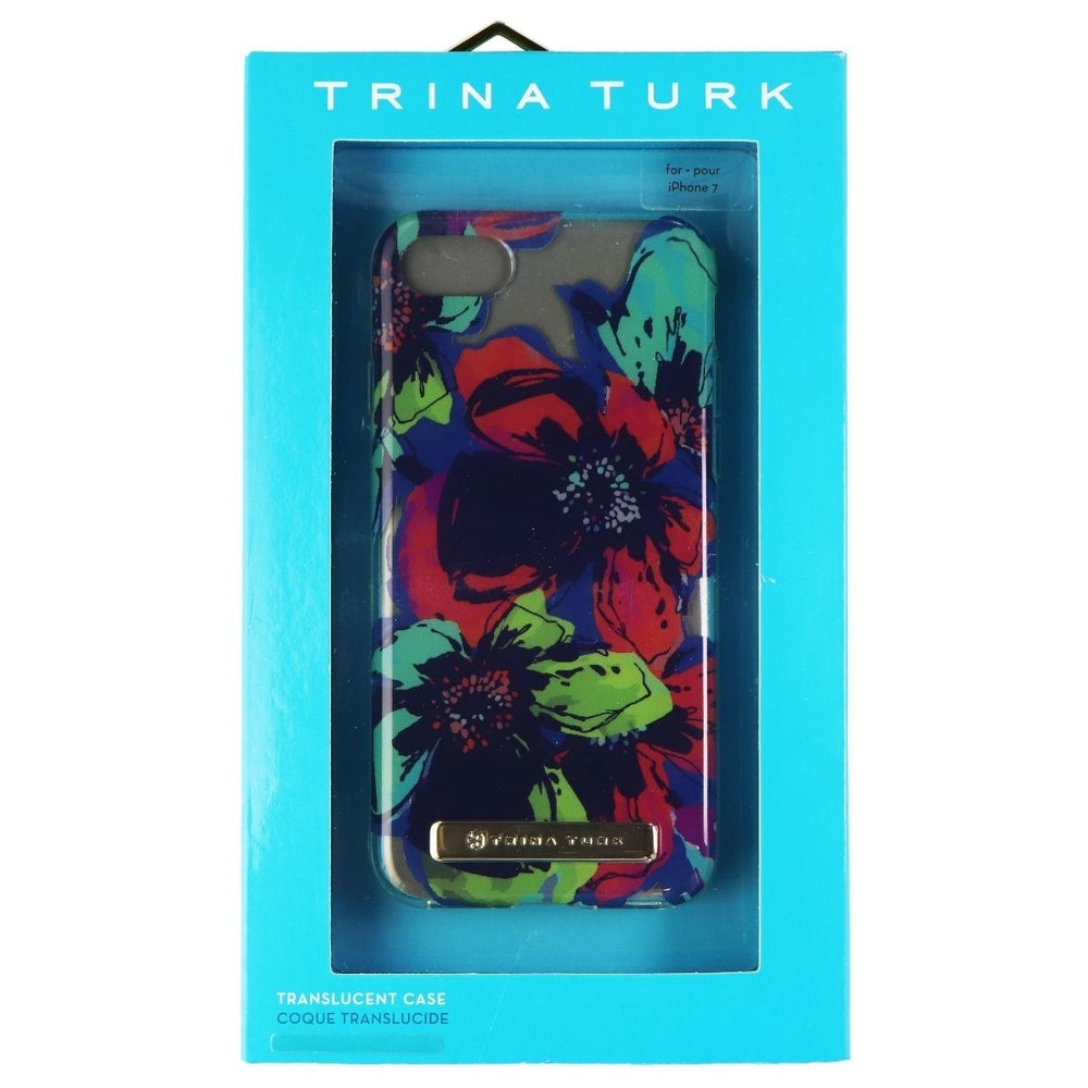 Trina Turk Translucent Hard Case for Apple iPhone 7 - Art School Floral / Clear Image 2