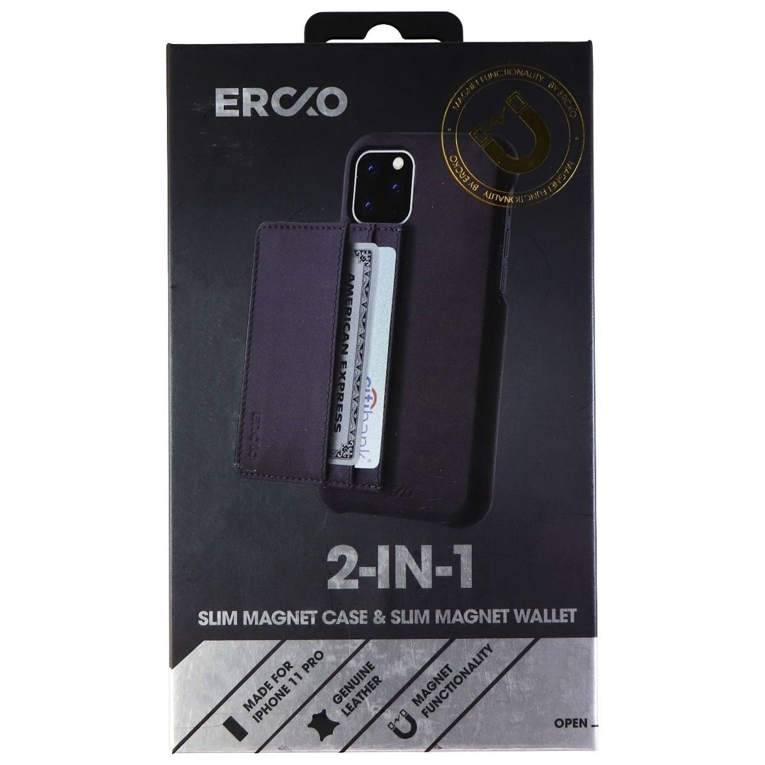 ERCKO 2 in 1 Slim Magnet Case and Wallet for iPhone 11 Pro - Black Image 6