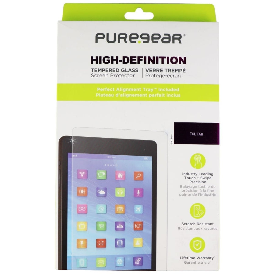PureGear High-Definition Tempered Glass for TCL Tab - Clear Image 1