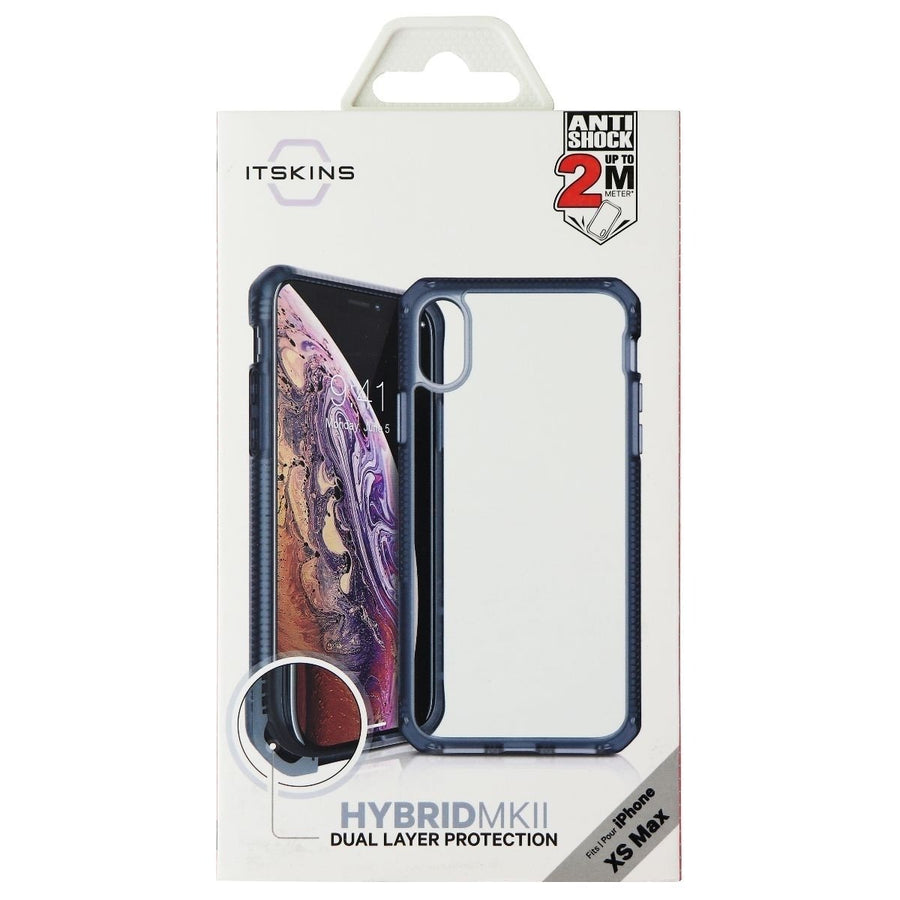 ITSKINS Hybrid Frost Case for Apple iPhone Xs Max - Black and Transparent Image 1