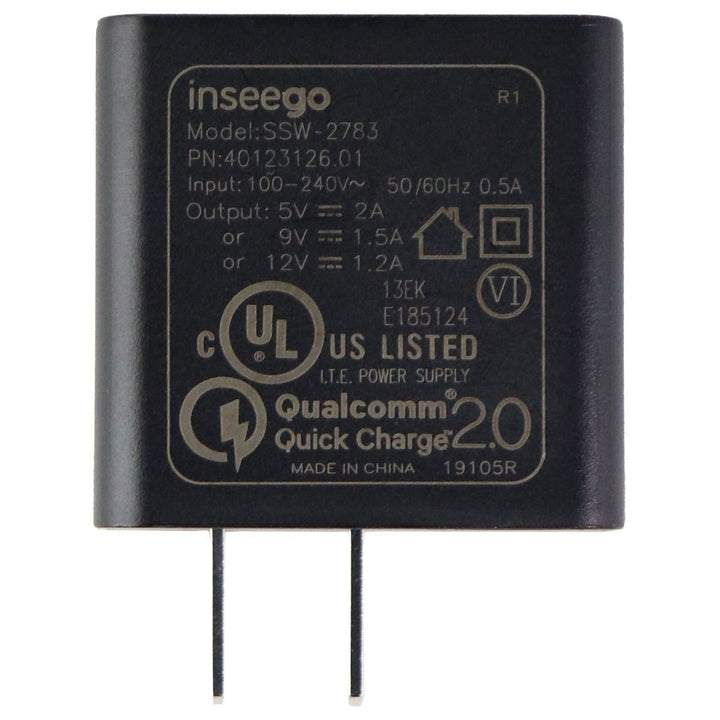 Inseego Qualcomm Quick Charge 2.0 Single USB Wall Charger - Black (SSW-2783) Image 3