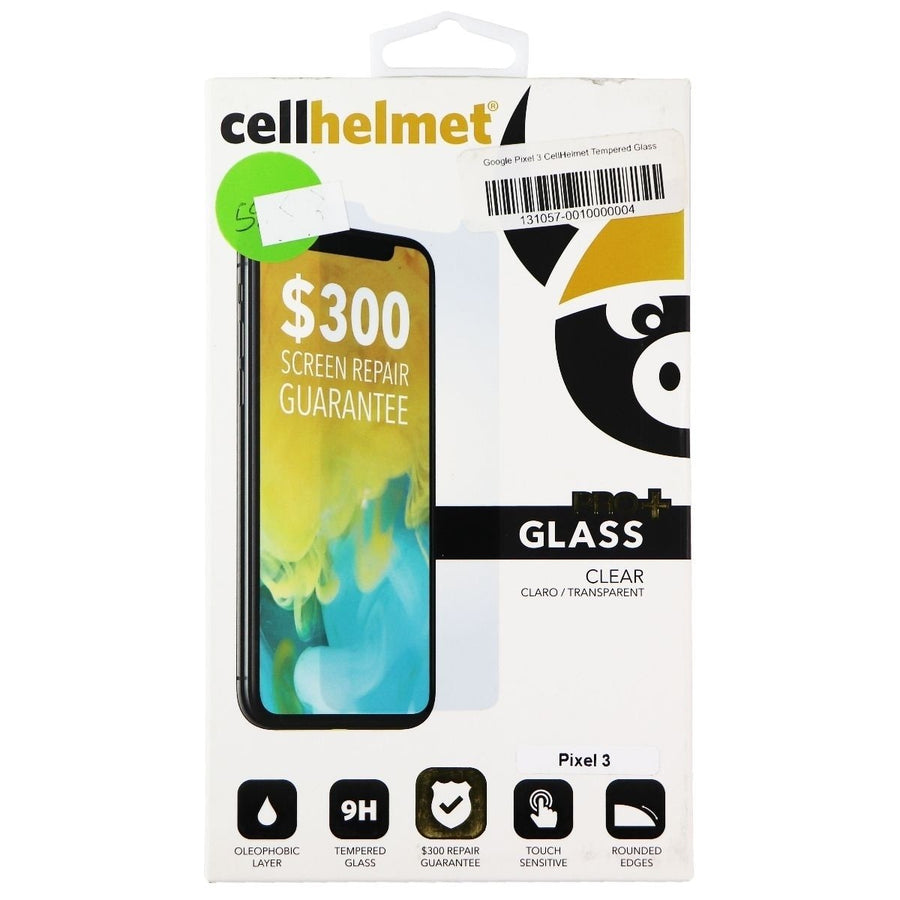 CellHelmet Pro+ Glass Clear Screen Protector for Google Pixel 3 Image 1