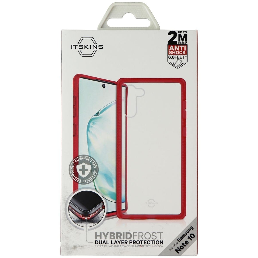 ITSKINS Hybrid Frost Dual Layer Case for Samsung Galaxy Note10 - Red/Clear Image 1