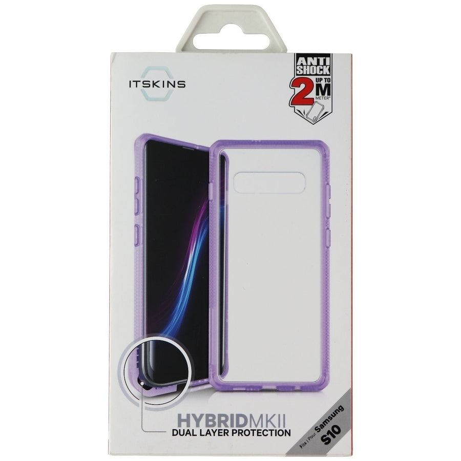 ITSKINS Hybrid Frost Series Case for Samsung Galaxy S10 - Light Purple/Clear Image 1