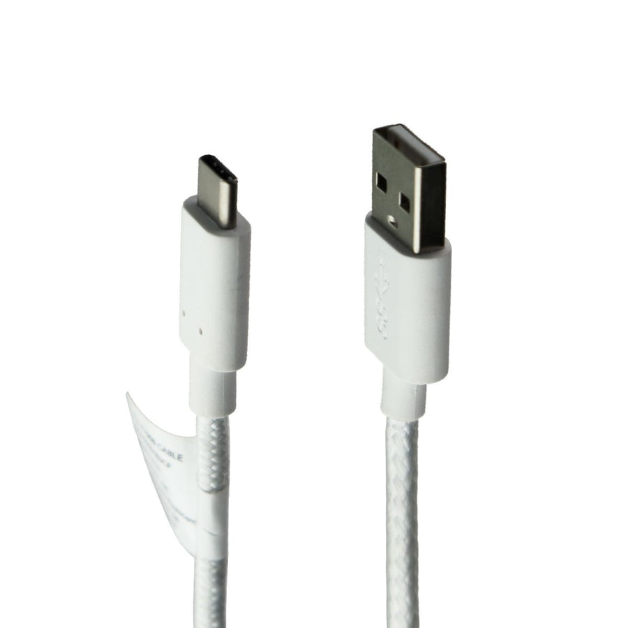 TCL Braided USB-C to USB Charge/Sync Cable - White Image 1
