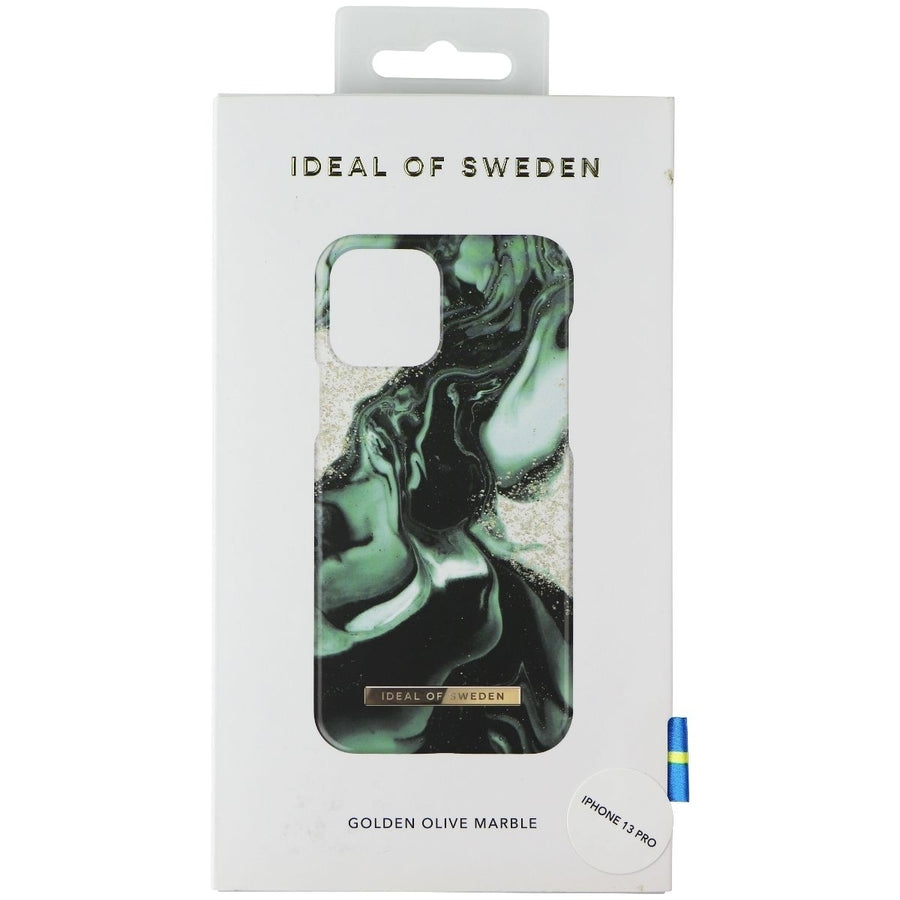 iDeal of Sweden Marble Case for Apple iPhone 13 Pro - Golden Olive Image 1