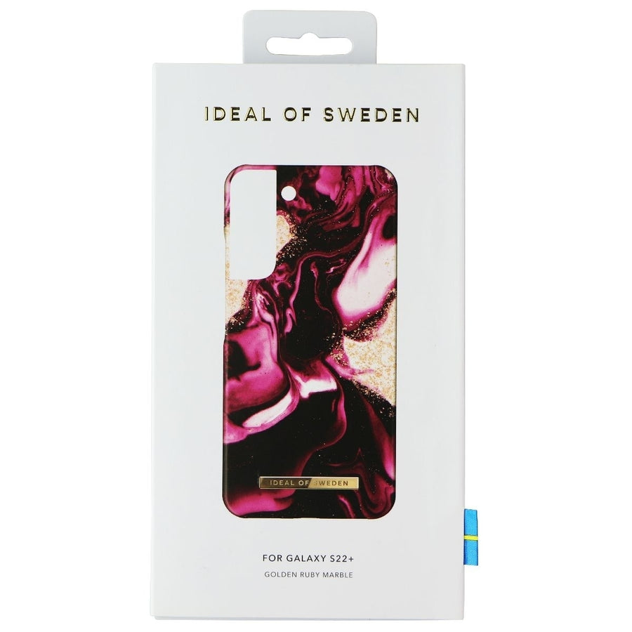 iDeal of Sweden Hard Case for Samsung Galaxy (S22+) - Golden Ruby Marble Image 1