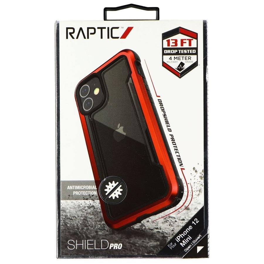 Raptic Shield Pro Series Case for iPhone 12 Mini - Red/Clear Image 1