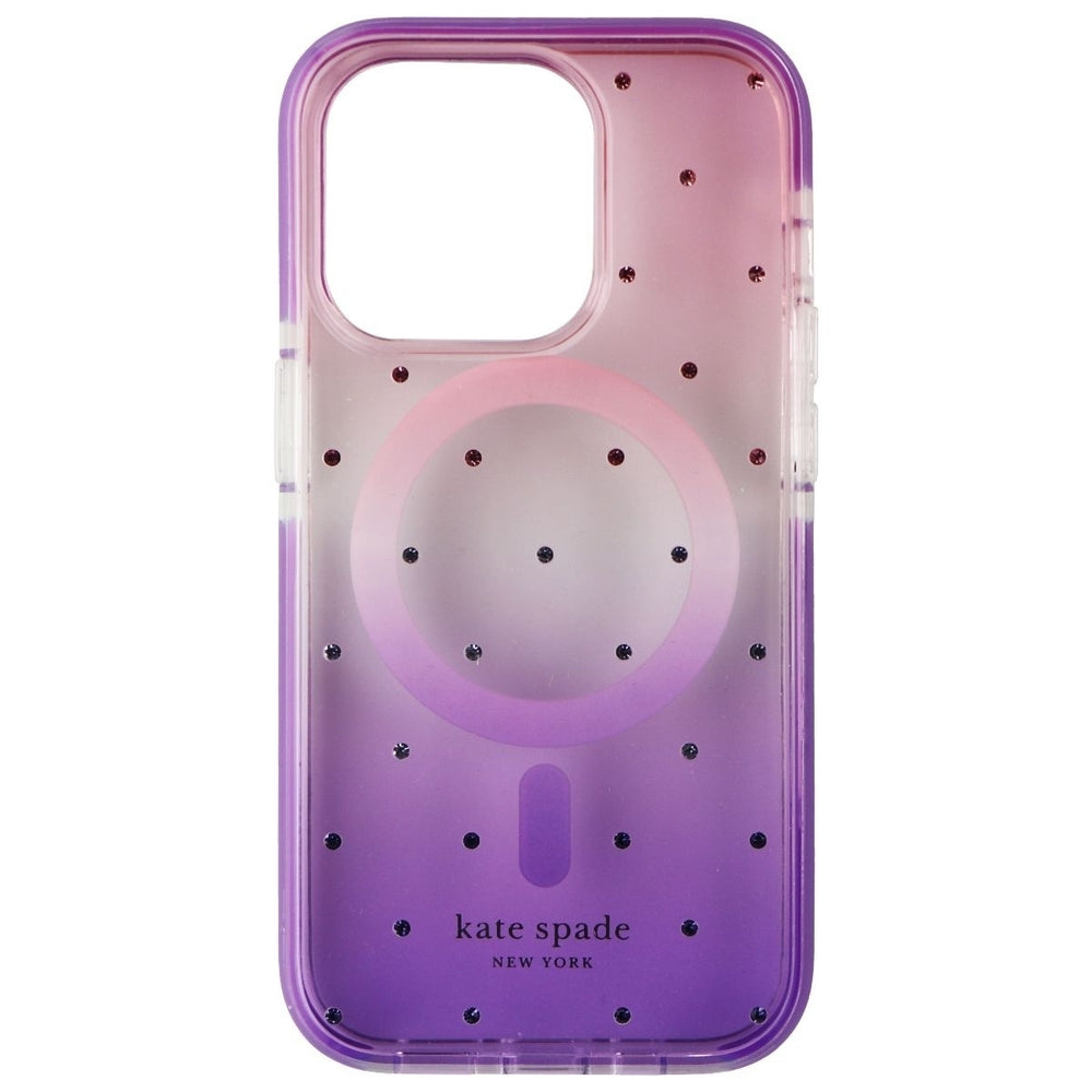 Kate Spade Defensive Case for MagSafe for iPhone 14 Pro - Ombre Pin Dot Image 2