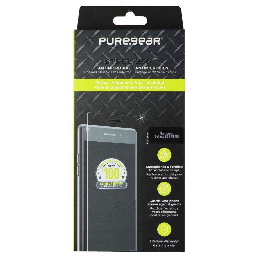 PureGear Steel 360 Series Tempered Glass for Samsung Galaxy S21 FE 5G - Clear Image 1