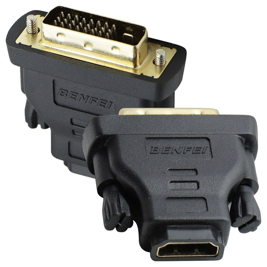BENFEI DVI Male to HDMI Female Adapter - Black (PairSet of 2) Image 1