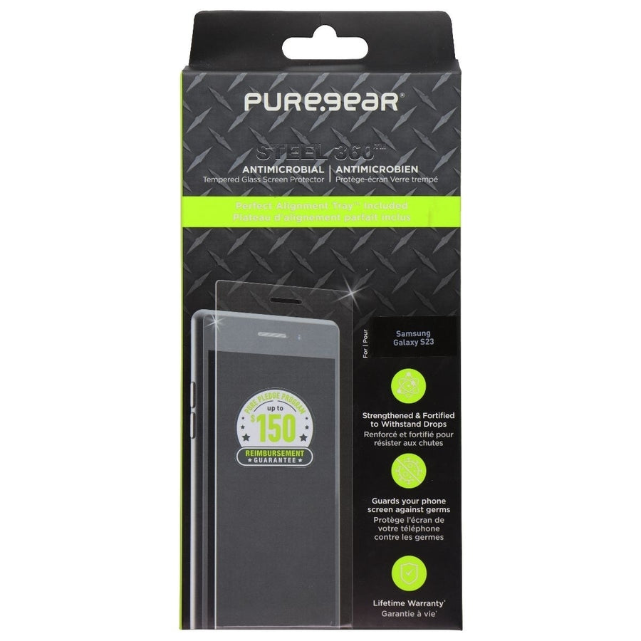 PureGear Steel 360 Screen Protector for Samsung Galaxy S23 - Clear Image 1
