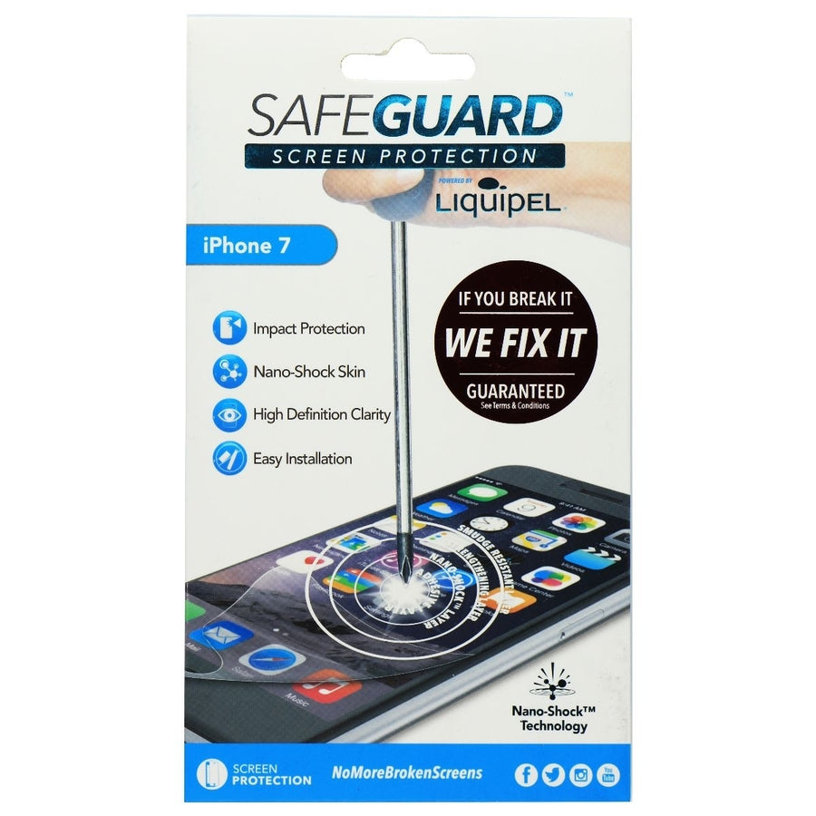 Liquipel SafeGuard Screen Protector for Apple iPhone 7 - Clear (Refurbished) Image 1