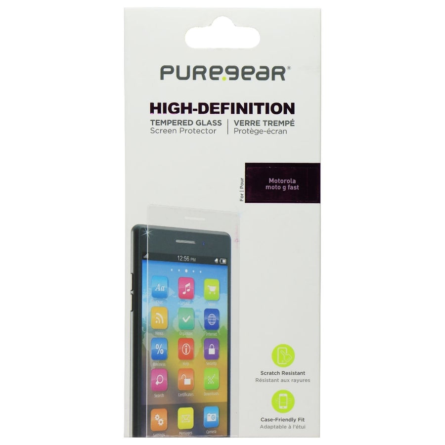 PureGear High-Definition Tempered Glass for Motorola Moto G Fast (2020) - Clear (Refurbished) Image 1