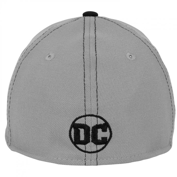 Superman Logo Grey Contrast Stitching  Era 39Thirty Fitted Hat Image 4